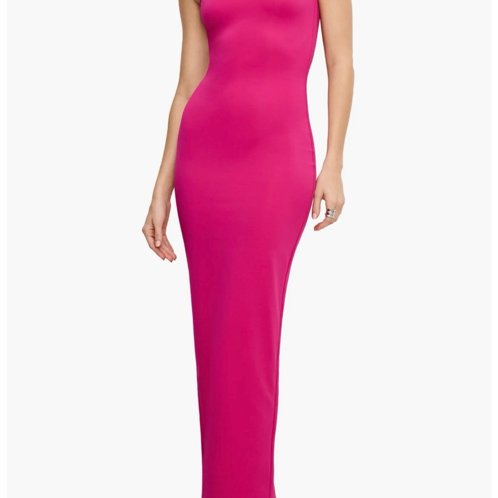 Good American Raspberry Pink Maxi Dress
